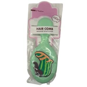 Kids New Fashion Hair Comb Massage Scalp & Hair Green‎ Elephant Design NEW